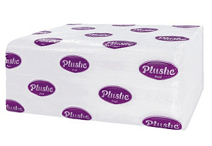 Полотенца бумажные 1-сл. слож. "V"  PLUSHE Professional 26 белые 200л 230мм*240мм /20шт*уп/18483/Н3