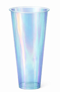 Стакан 650 мл Bubble Cup с квадр.дном ПЕРЛАМУТР ПП 90мм /ВЗЛП/1029IML-ГПЕР/240 шт