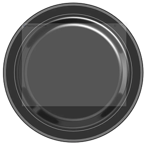 Тарелка D=190мм пластик Кайма серебро (черная) (20пач/10шт/200шт)