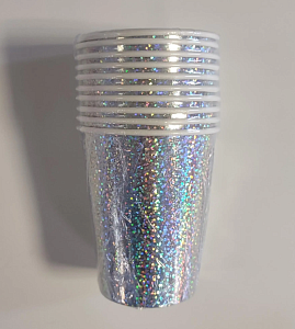 Стакан бумажный 250мл Люкс серебро d=80 мм/ ST72 (200пач/10шт/2000шт*кор)