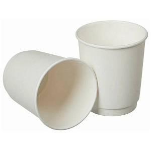 Стакан бумаж. 350мл 2-х сл. Белый Гладкий для гор/нап. G (20пач/15шт/300шт*кор) Восход