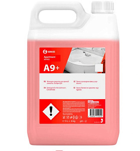 GraSS Моющее средство А9 для ванной комнаты, концентрат 6кг/4шт*кор /125439